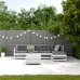 Set muebles jardín 6 pzas con cojines madera maciza pino blanco
