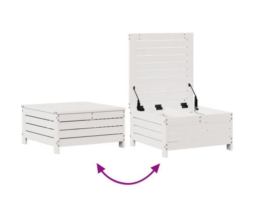 Set muebles jardín 6 pzas con cojines madera maciza pino blanco
