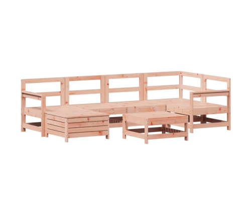 Juego de sofás de jardín 7 pzas madera maciza de abeto Douglas