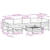 Set muebles jardín 7 pzas con cojines madera maciza pino blanco