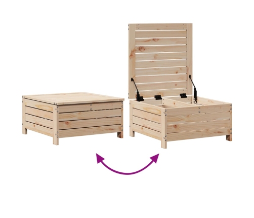 Juego de sofás de jardín 7 piezas madera maciza de pino