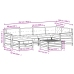 Set muebles jardín 7 pzas con cojines madera maciza pino blanco