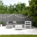 Set muebles jardín 7 pzas con cojines madera maciza pino blanco