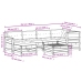 Set muebles jardín 7 pzas con cojines madera maciza pino blanco