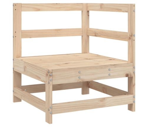 Juego de sofás de jardín 7 piezas madera maciza de pino