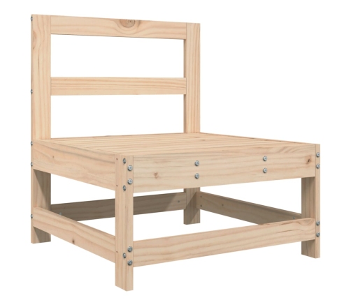Juego de sofás de jardín 7 piezas madera maciza de pino