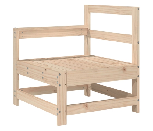 Juego de sofás de jardín 7 piezas madera maciza de pino