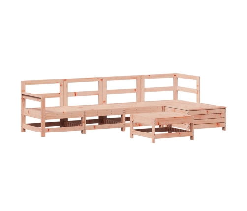 Juego de sofás de jardín 6 pzas madera maciza de abeto Douglas