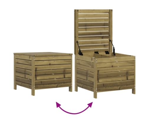 Juego de sofás de jardín 7 pzas madera de pino impregnada