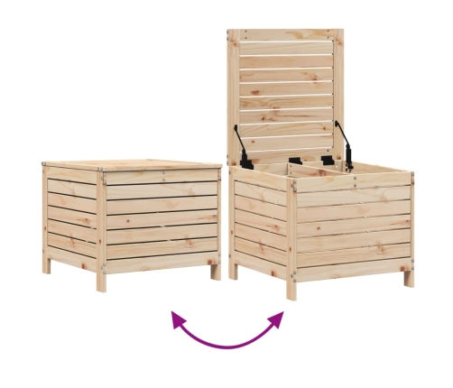 Juego de sofás de jardín 7 piezas madera maciza de pino