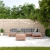 Juego de muebles jardín 6 pzas y cojines madera abeto Douglas