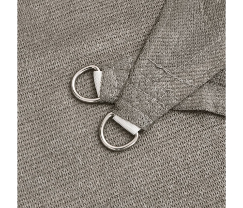 Toldo de vela cuadrado HDPE gris claro 160 g/m² 6x6 m