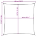 Toldo de vela cuadrado HDPE gris claro 160 g/m² 6x6 m