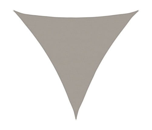 Toldo de vela triangular HDPE gris claro 160 g/m² 6x6x6 m