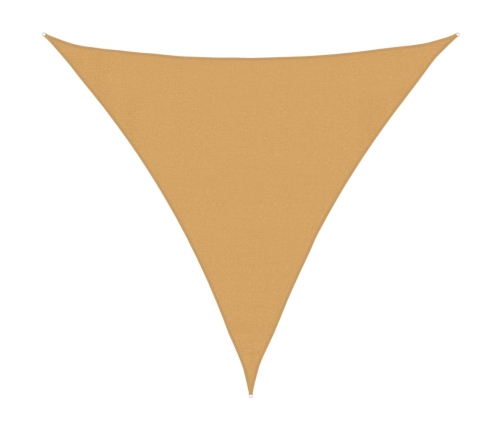 Toldo de vela triangular HDPE arena 160 g/m² 3,6x3,6x3,6 m