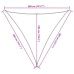Toldo de vela triangular HDPE arena 160 g/m² 3,6x3,6x3,6 m