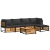 Set de sofás de jardín con cojines 6 pzas madera maciza acacia