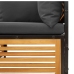 Set de sofás de jardín con cojines 6 pzas madera maciza acacia