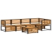 Set de sofás de jardín con cojines 6 pzas madera maciza acacia