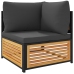 Set de sofás de jardín con cojines 3 pzas madera maciza acacia