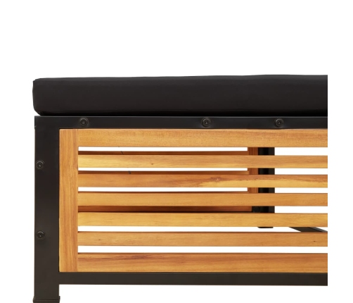 Set de sofás de jardín con cojines 10 pzas madera maciza acacia