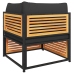 Set de sofás de jardín con cojines 10 pzas madera maciza acacia
