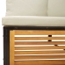 Set sofás de jardín con cojines 4 pzas madera maciza de acacia