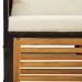 Set de sofás de jardín con cojines 5 pzas madera maciza acacia