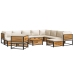 Set de sofás de jardín con cojines 12 pzas madera maciza acacia