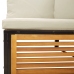 Set de sofás de jardín con cojines 12 pzas madera maciza acacia