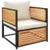 Set de sofás de jardín con cojines 12 pzas madera maciza acacia
