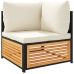 Set de sofás de jardín con cojines 12 pzas madera maciza acacia