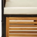 Set de sofás de jardín con cojines 12 pzas madera maciza acacia