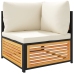 Set de sofás de jardín con cojines 7 pzas madera maciza acacia