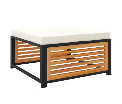 Set de sofás de jardín con cojines 7 pzas madera maciza acacia