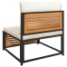 Set de sofás de jardín con cojines 7 pzas madera maciza acacia