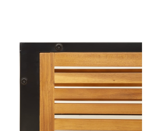 Set sofás de jardín con cojines 4 pzas madera maciza de acacia