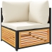 Set de sofás de jardín con cojines 8 pzas madera maciza acacia