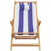 Sillas de playa plegables 2 uds tela madera maciza azul blanco