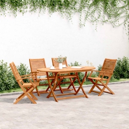 Sillas de jardín plegables 4 uds madera acacia 57x66x95 cm