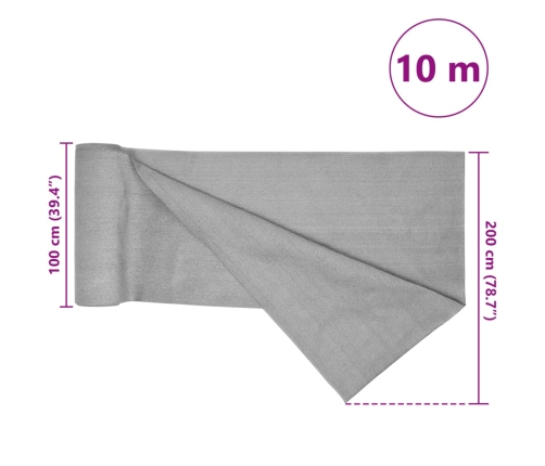Red de privacidad HDPE gris claro 2x10 m 150 g/m²