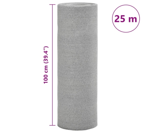 Red de privacidad HDPE gris claro 1x25 m 195 g/m²