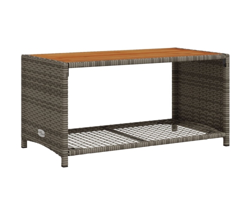 Set de sofás de jardín 4 pzas y cojines ratán sintético gris