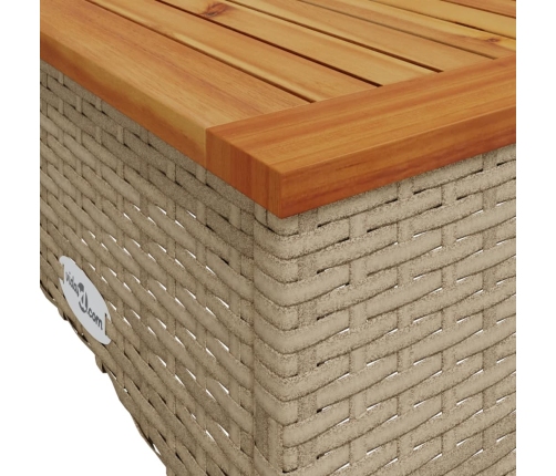 Juego de sofás de jardín con cojines beige 3 pzas ratán PE