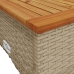 Juego de sofás de jardín con cojines beige 3 pzas ratán PE