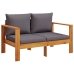 Set de sofás de jardín con cojines 5 pzas madera maciza acacia
