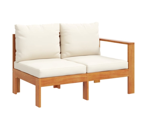 Set de sofás de jardín con cojines 6 pzas madera maciza acacia