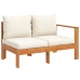 Set de sofás de jardín con cojines 6 pzas madera maciza acacia