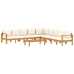 Set de sofás de jardín con cojines 6 pzas madera maciza acacia