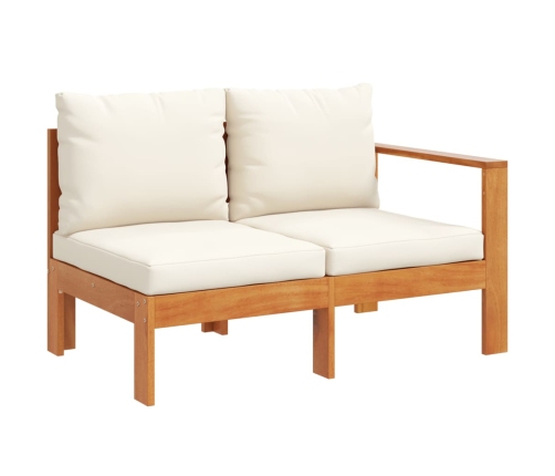 Set de sofás de jardín con cojines 6 pzas madera maciza acacia